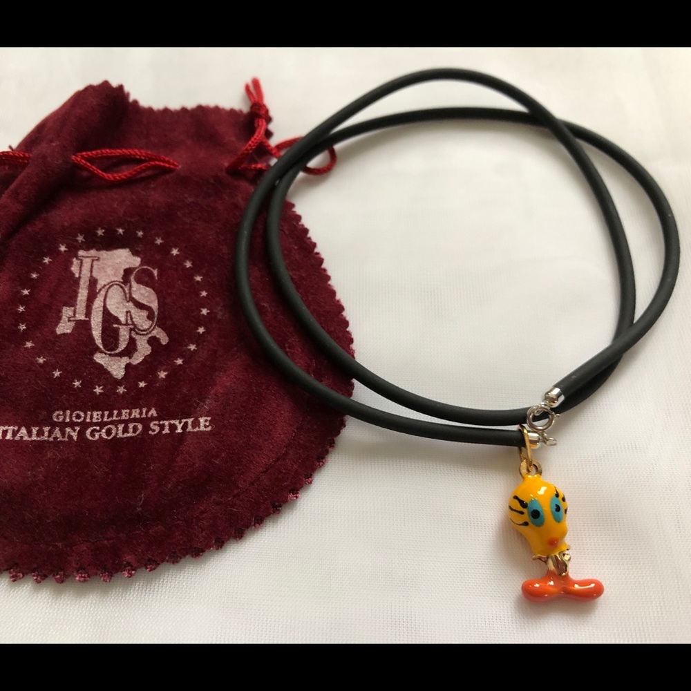 Italian gold Tweety Bird necklace